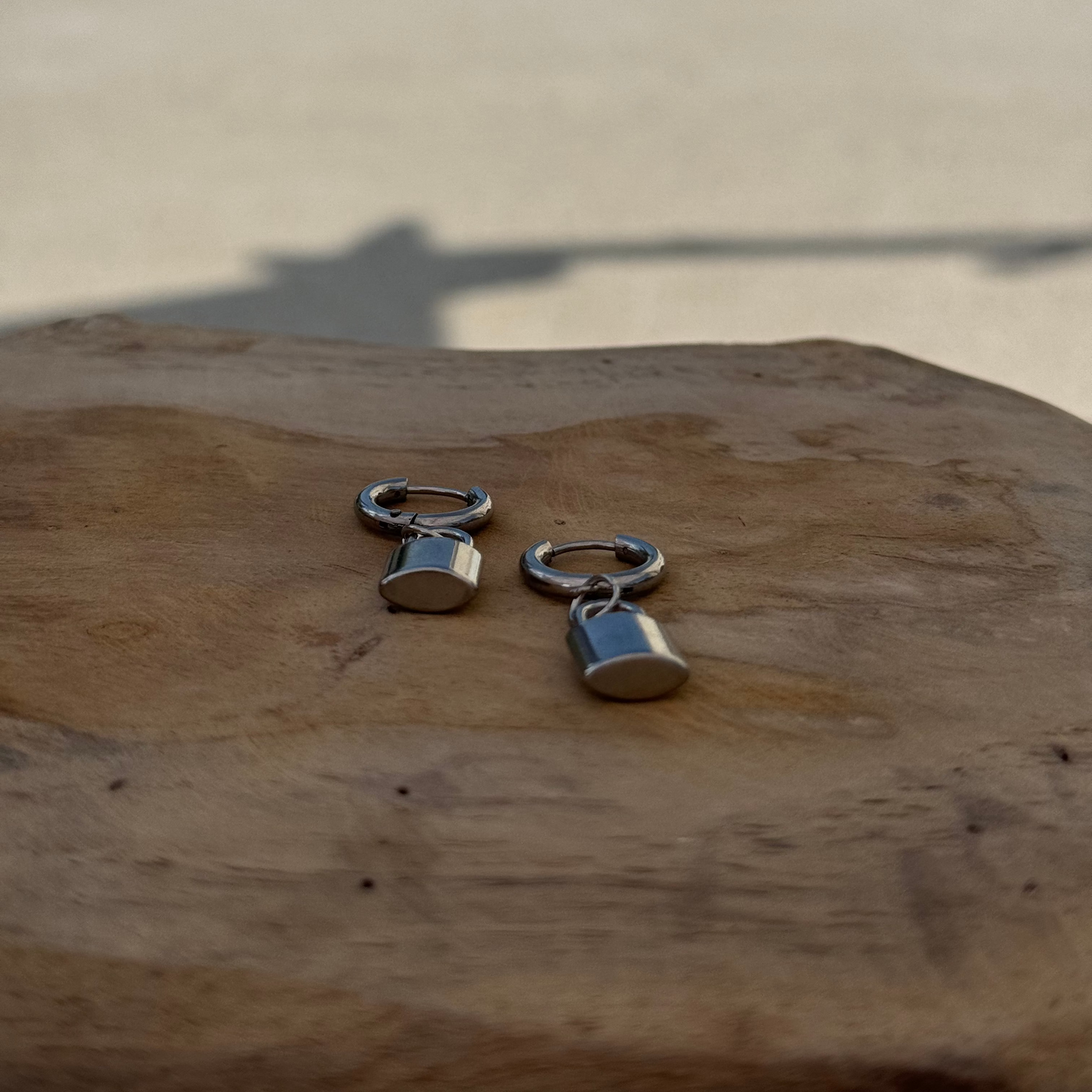 Boucles d'oreilles ✨Verrou d'Amour Argentée✨