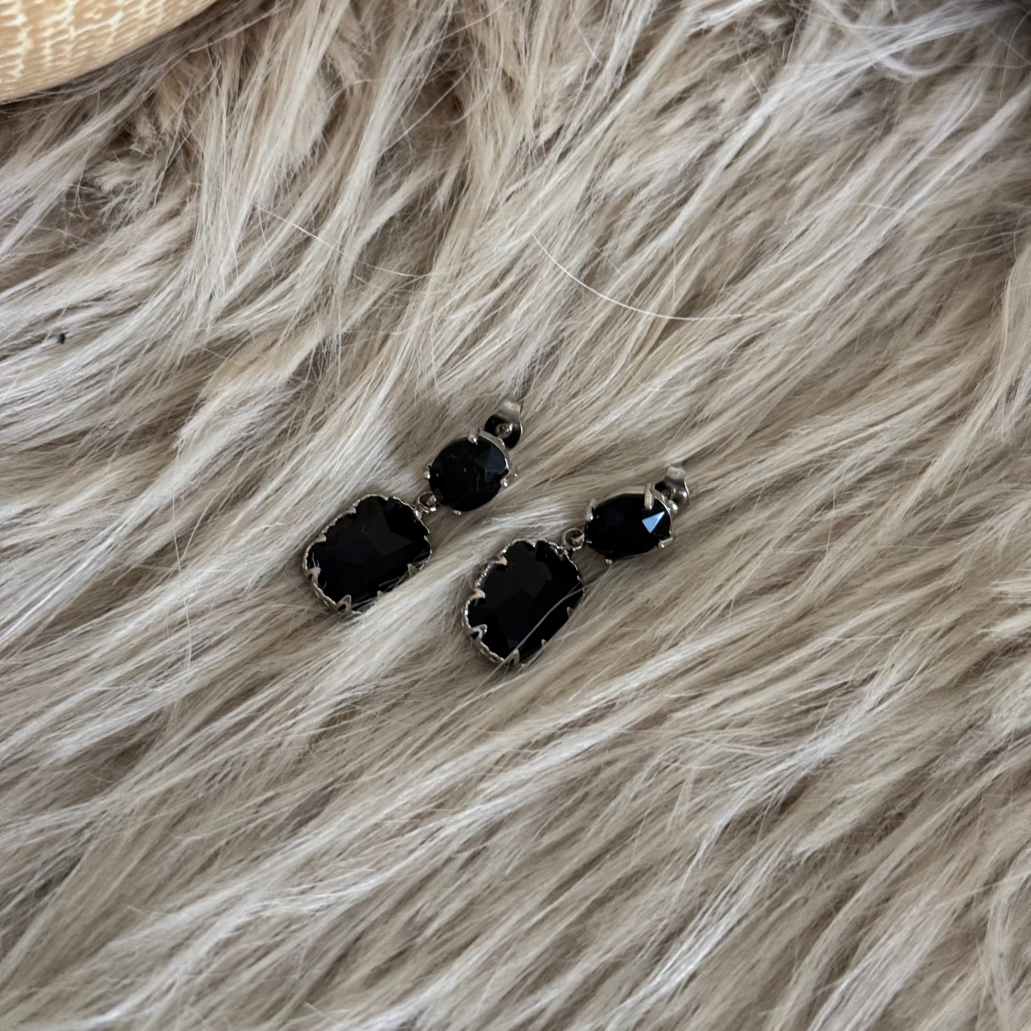 Boucles d'Oreilles ✨Velours de Minuit Argenté✨