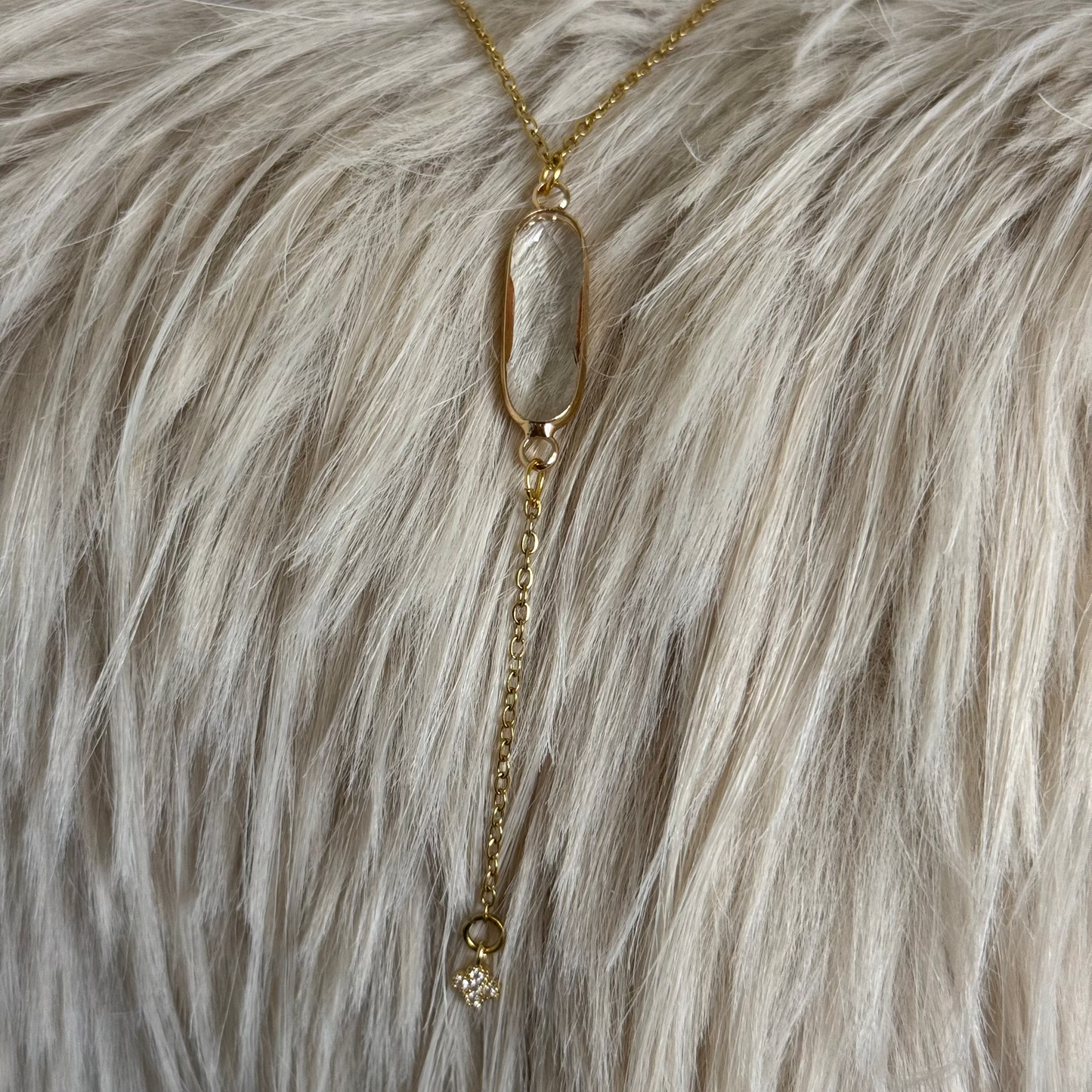 Collier ✨Cascade Cristalline Doré✨