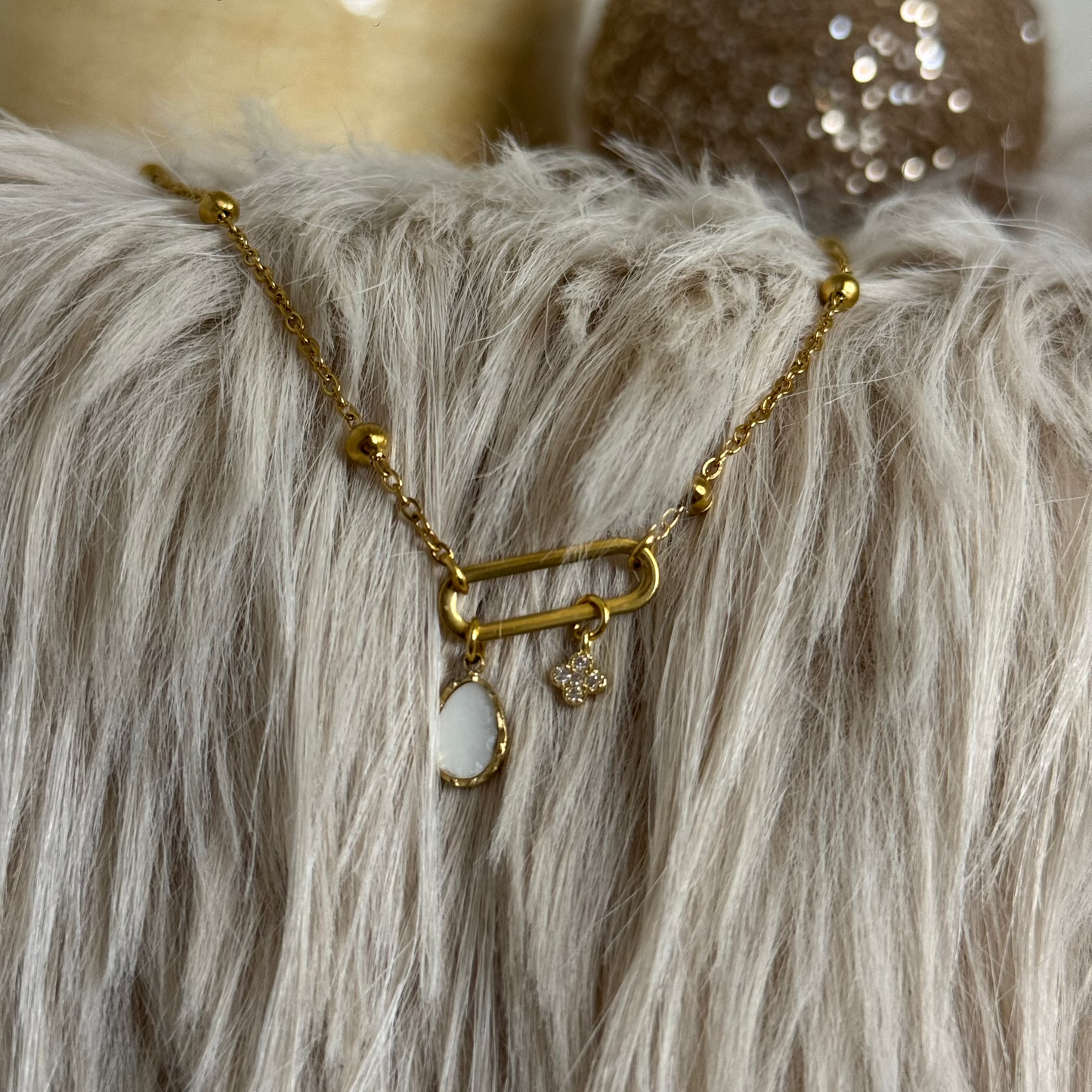 Collier ✨Goutte Nacrée Doré✨