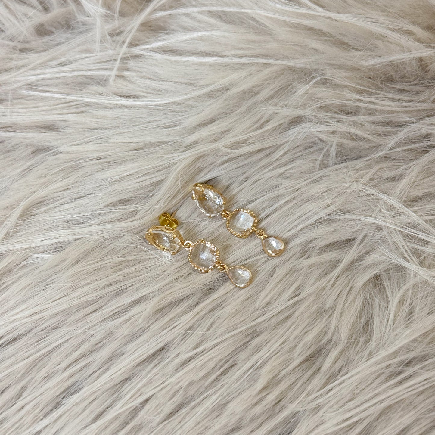 Boucles d'Oreilles ✨Longue Éclipse Dorée✨