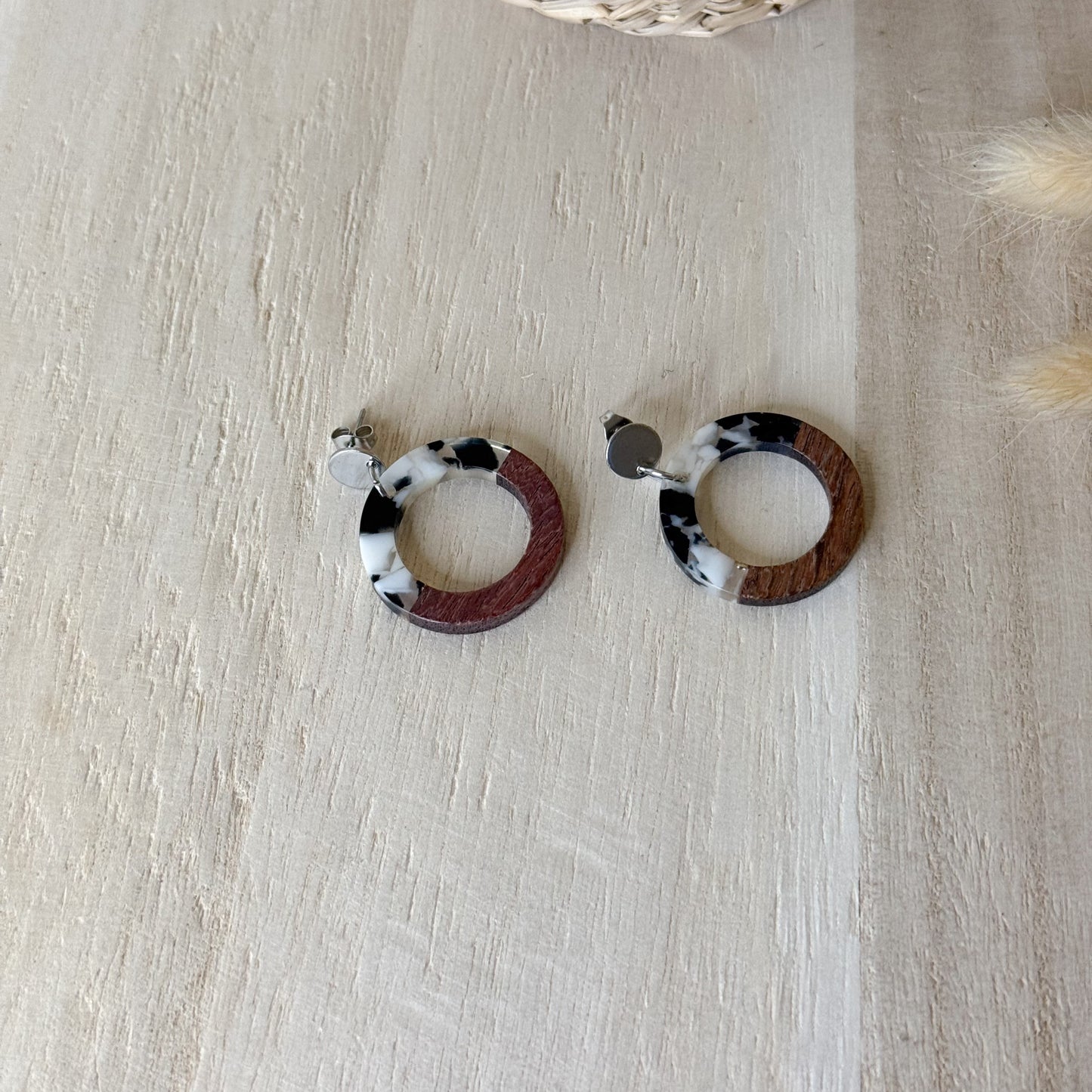 Boucles d'Oreilles ✨Zebra argentées✨