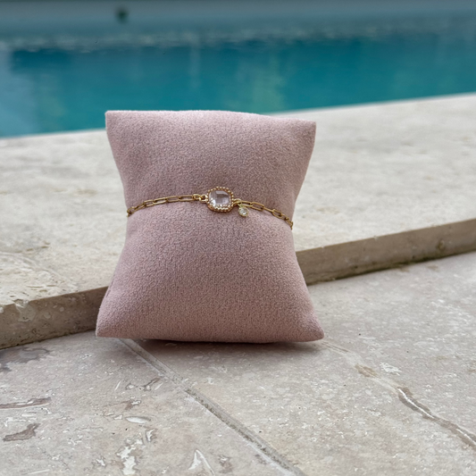 Bracelet ✨Pétale Cristalline✨ Doré