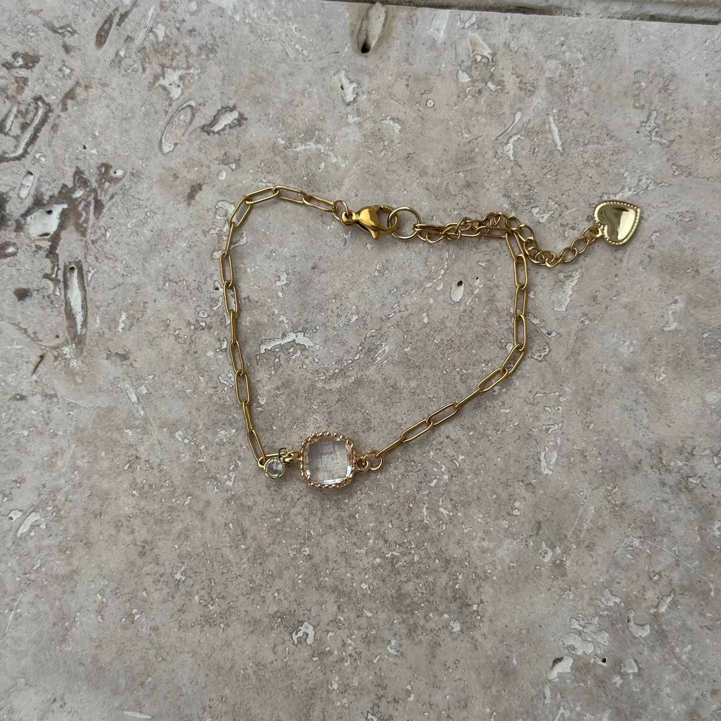 Bracelet ✨Pétale Cristalline✨ Doré